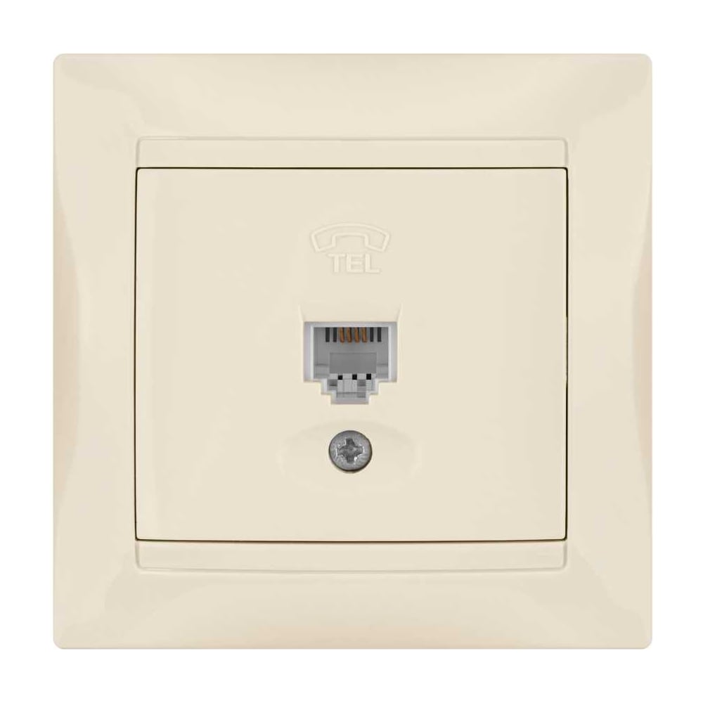 Изображение товара Двойная телефонная розетка RJ11 слоновая кость серия Лама TDM ELECTRIC SQ1815-0118