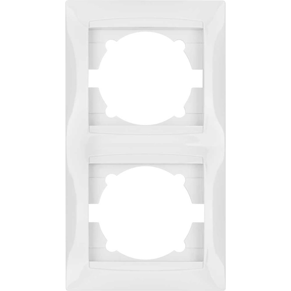 Изображение товара Двухпостовая вертикальная рамка TDM ELECTRIC Лама SQ1815-0033 белая