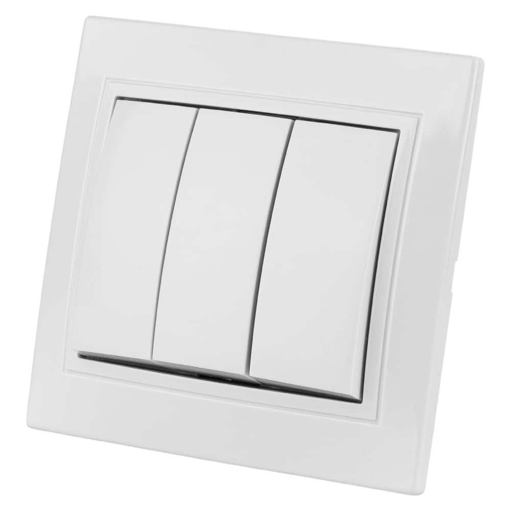 Изображение товара Трехклавишный выключатель TDM ELECTRIC Таймыр SQ1814-0003 белый для освещения