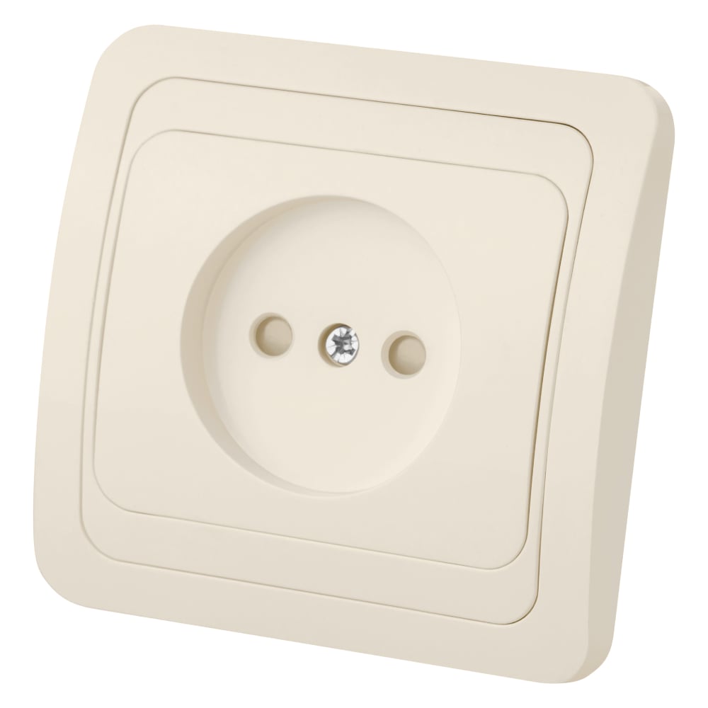 Изображение товара Розетка с защитными шторками Валдай 2П 10А слоновая кость IP20