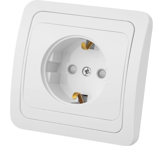 Изображение товара Розетка c защитными шторками, белая 2П+З 16А TDM ELECTRIC Валдай SQ1804-0028