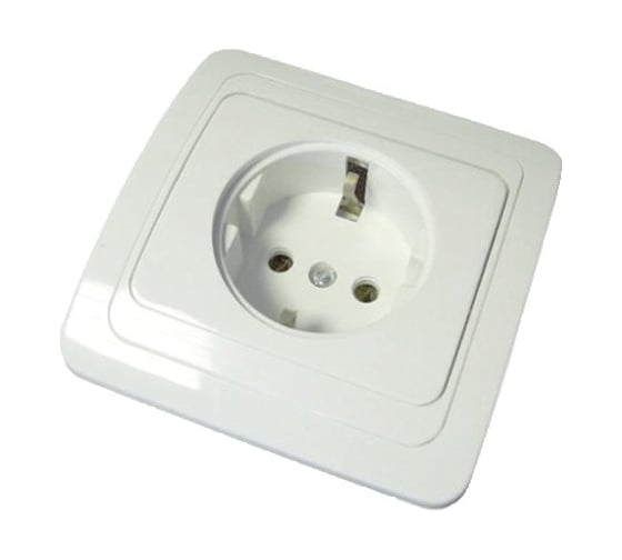 Изображение товара Розетка c защитными шторками, белая 2П+З 16А TDM ELECTRIC Валдай SQ1804-0028