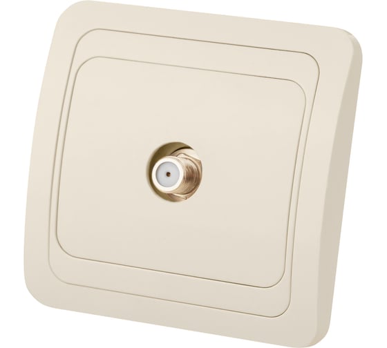 Изображение товара Розетка TV слоновая кость (SAT) F-типа серия "Валдай" TDM ELECTRIC SQ1804-0140