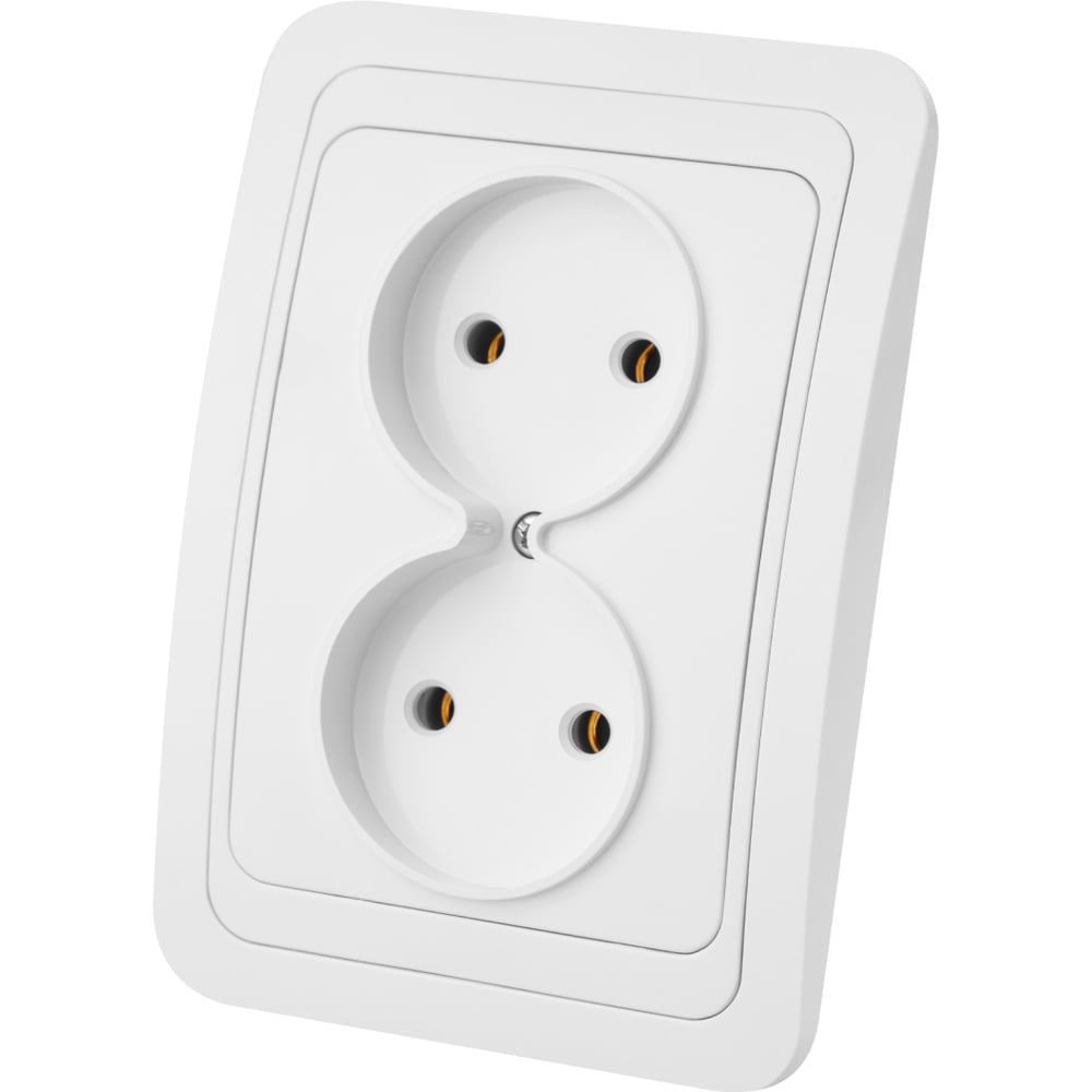 Изображение товара Двойная белая розетка 2П 10А TDM ELECTRIC Валдай SQ1804-0009