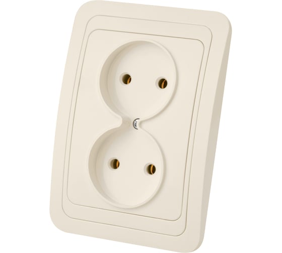 Изображение товара Двойная розетка, слоновая кость 2П 10А TDM ELECTRIC Валдай SQ1804-0109