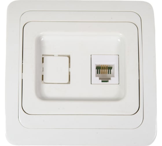Изображение товара Телефонная розетка, белая RJ-11 TDM ELECTRIC Валдай SQ1804-0012