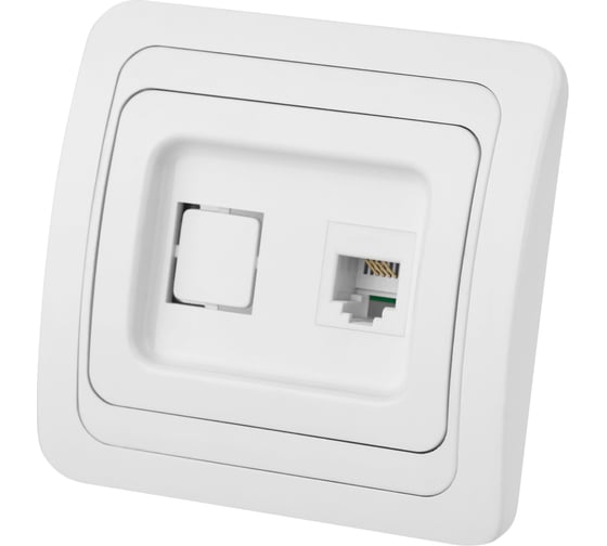 Изображение товара Телефонная розетка, белая RJ-11 TDM ELECTRIC Валдай SQ1804-0012