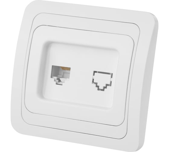 Изображение товара Компьютерная розетка, белая RJ-45 TDM ELECTRIC Валдай SQ1804-0013