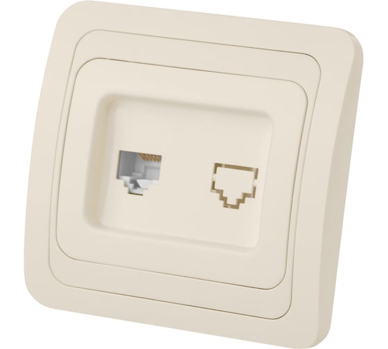 Изображение товара Розетка компьютерная RJ-45 слоновая кость серия "Валдай" TDM ELECTRIC SQ1804-0113