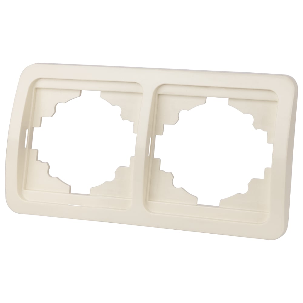 Изображение товара Двойная горизонтальная рамка TDM ELECTRIC Валдай SQ1804-0117 слоновая кость