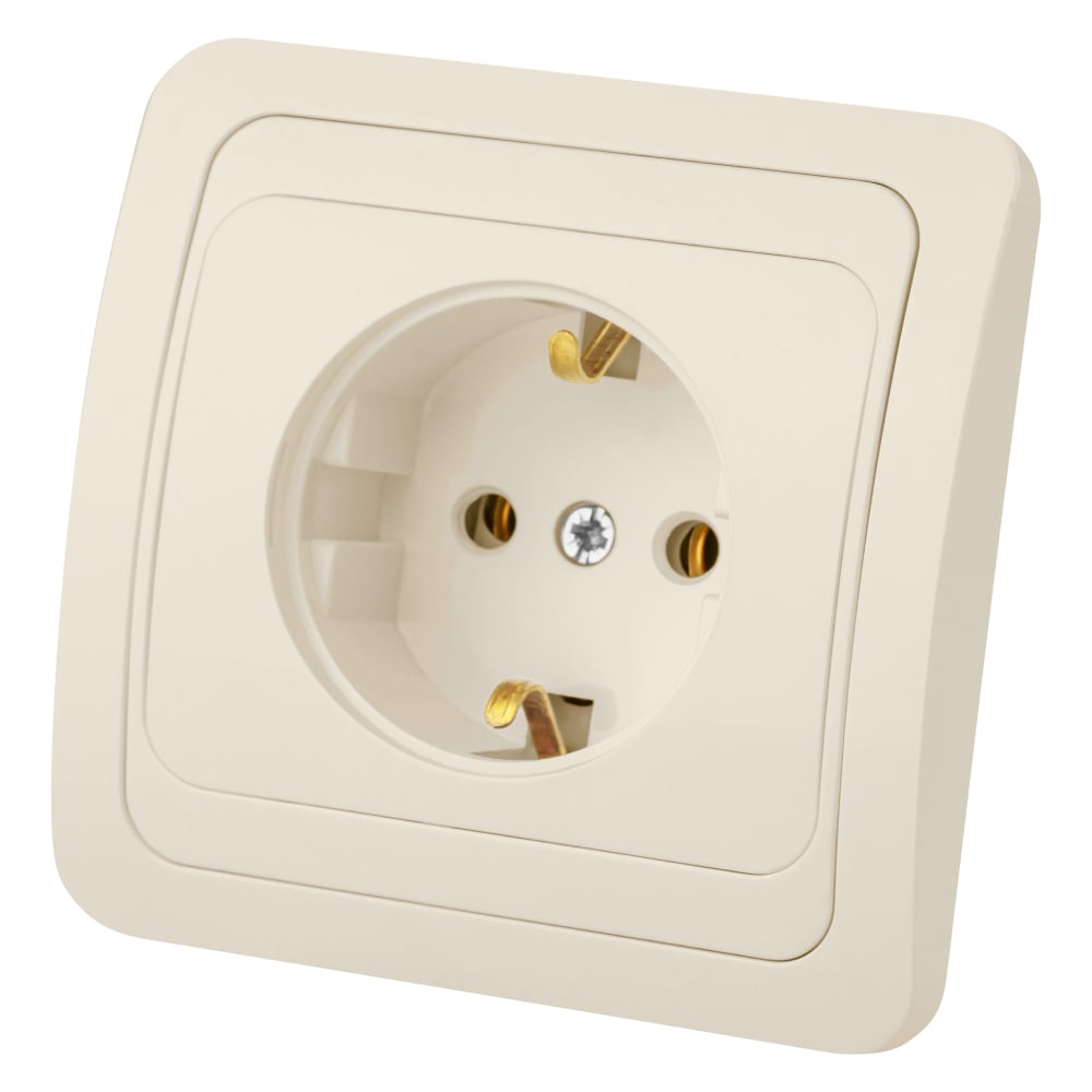 Изображение товара Розетка 2П+З 16А IP20 слоновая кость Валдай SQ1804-0108 TDM ELECTRIC
