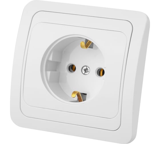 Изображение товара Розетка, белая 2П+З 16А TDM ELECTRIC Валдай SQ1804-0008