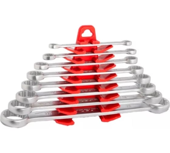 Изображение товара Набор накидных ключей IZELTAS двусторонние, прямые, 6-22 мм, 8пр 0440002108