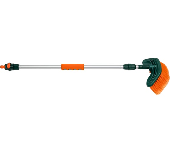 Изображение товара Телескопическая щетка для мытья LI-SA проточная ручка, 88-140см, с клапаном для подачи воды, изогнутая форма LS017 39792