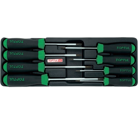 Изображение товара Набор отверток TOPTUL TORX T9-T40 с отверстием 8 предметов, в ложементе GAAT0807