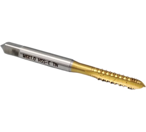 Изображение товара Машинно-ручной метчик TORNERI М 6x1, шахматный, с покрытием, TiN, HSSE 046431