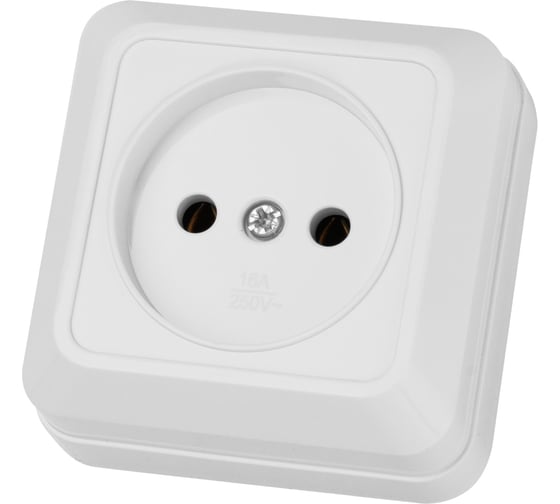 Изображение товара Розетка TDM ELECTRIC 2П открытой установки IP20 10А, белая серия "Ладога" SQ1801-0013