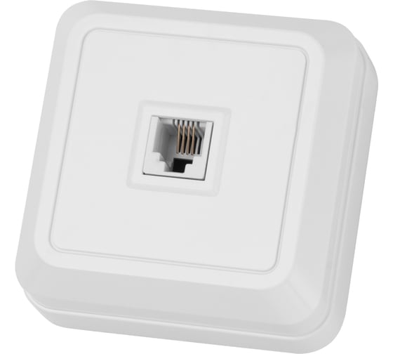 Изображение товара Розетка TDM ELECTRIC TФ (RJ-11) открытой установки IP20, белая серия "Ладога" SQ1801-0021
