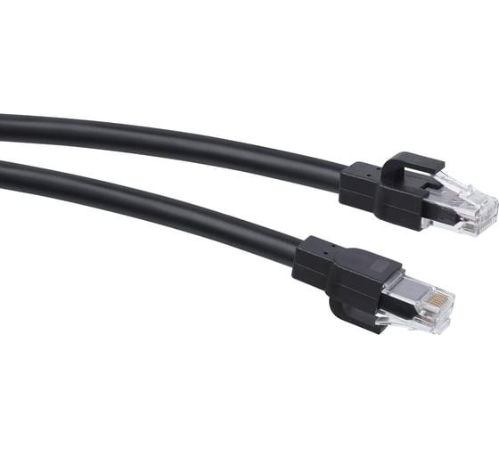 Изображение товара Неэкранированный патч-корд Cabeus U/UTP, категория 6a, 2xRJ45/8p8c, армированный гофрированной стальной лентой, черный, РЕ, внешний, 2м PC-ARM-UTP-RJ45-Cat.6a-2m-PE