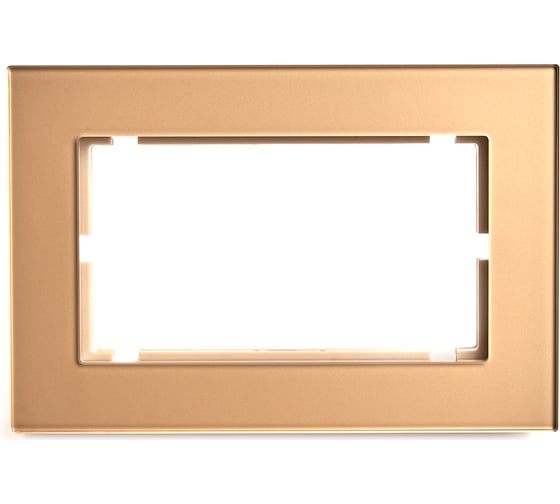 Изображение товара 2-местная рамка STEKKER (без перемычки), GFR00-7012-08, серия Катрин, золото 49042