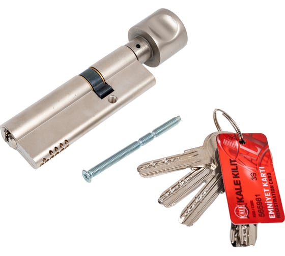 Изображение товара Цилиндровый механизм с вертушкой KALE KILIT 164 OBS SCE/91, 55x10x26 мм, никель, 5 кл. 45269
