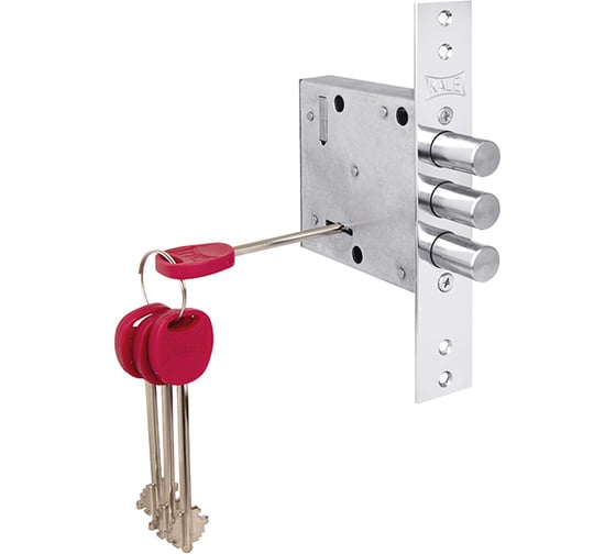 Изображение товара Врезной сувальдный замок KALE KILIT 447/L, 4 ключа 60 мм 40689