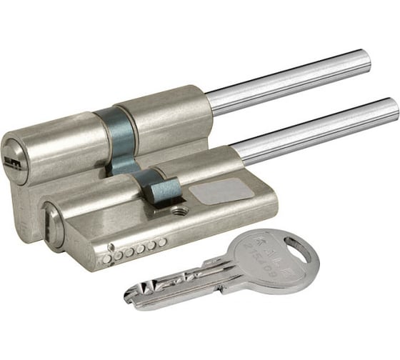 Изображение товара Цилиндровый механизм под вертушку KALE KILIT, длинный шток, 164 SX/86, 50+10+26 мм, никель, 5 ключей29367