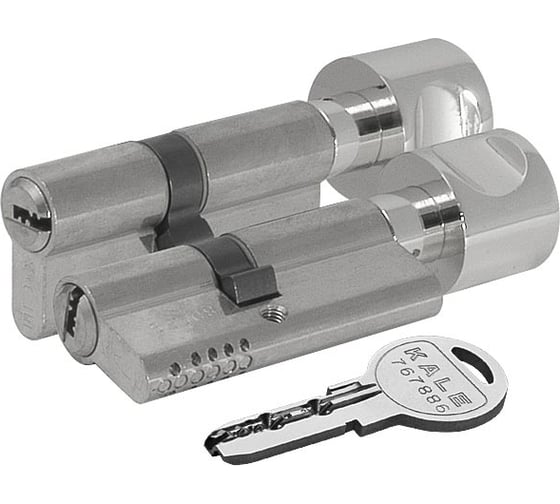 Изображение товара Цилиндровый механизм с вертушкой KALE KILIT 164 OBS SCE/100, 45+10+45 мм, никель, 5 кл. new 45179