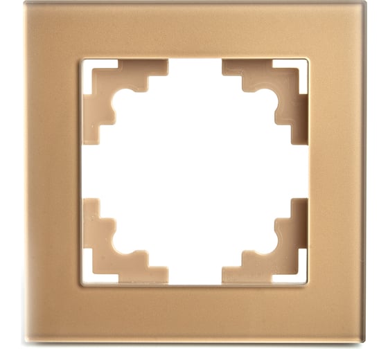 Изображение товара 1-местная рамка STEKKER GFR00-7001-08, серия Катрин, золото 49032