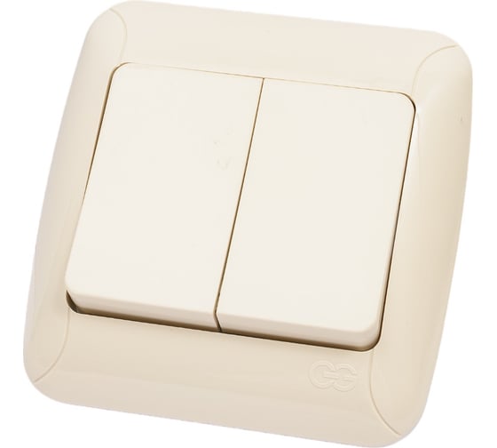 Изображение товара 2-клавишный выключатель GUNSAN Fantasy крем 16231200-161103