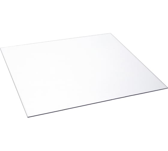 Изображение товара Поликарбонат монолитный прозрачный 2 мм, 500x750 мм Домовой Прошка 13563