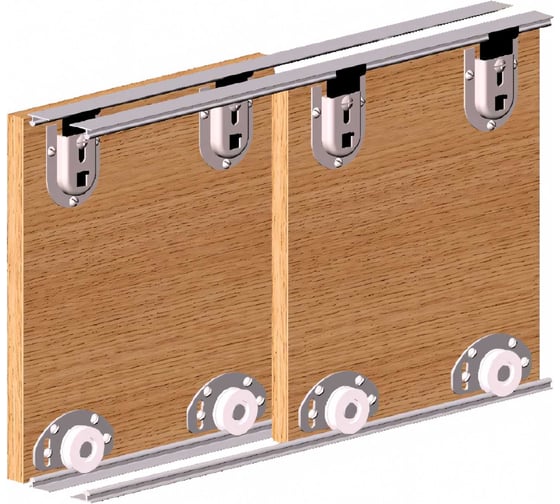 Изображение товара Опорная система для раздвижных перегородок ПилотПро FR-02 1200 мм, на 2 створки 14981