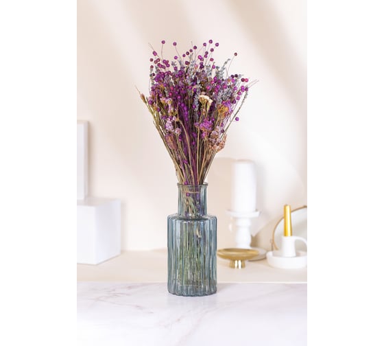 Изображение товара Набор из сухоцветов для составления букетов Стильный Дом из 3 культур, лен фиолетовый, лавандин, статица 74205