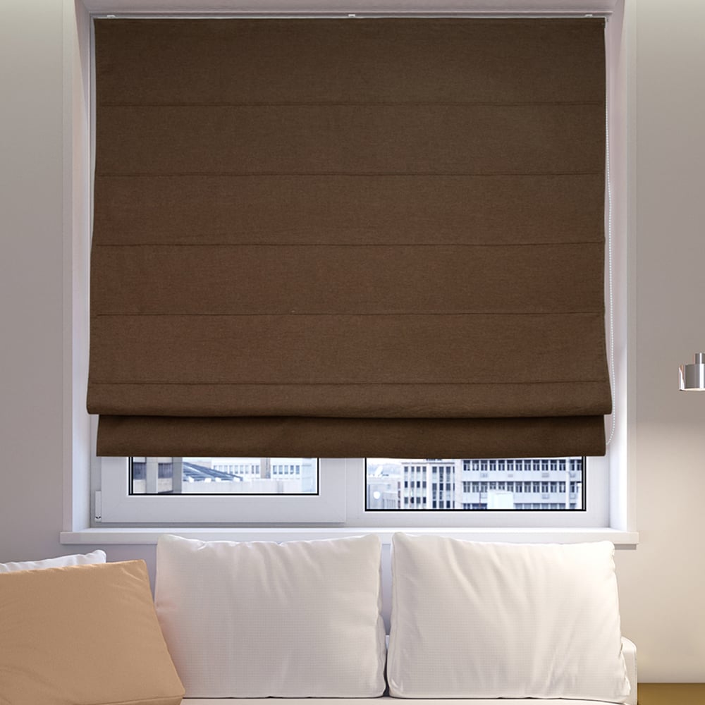 Изображение товара Римская штора Эскар Dimaut цвет коричневый, ЦМ, размер 140x190 см 246140190