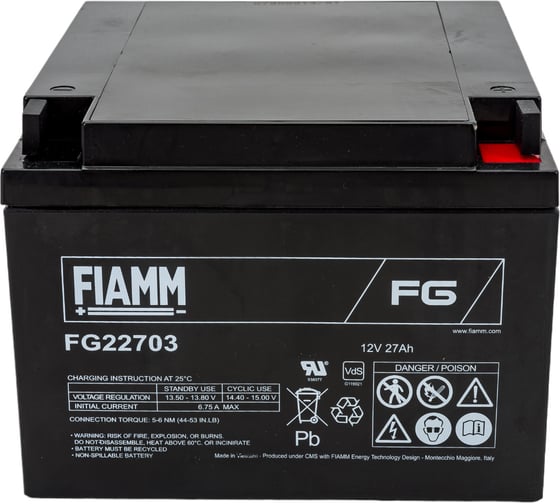 Изображение товара Аккумуляторная батарея 12В, 27 А*ч FIAMM FG22703