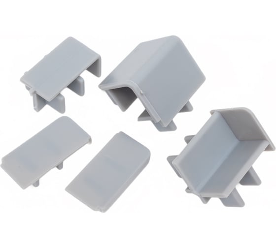 Изображение товара Фурнитура к плинтусу для столешниц Волшебная палочка прямоугольный пвх 25x10 мм серый УТ000077836