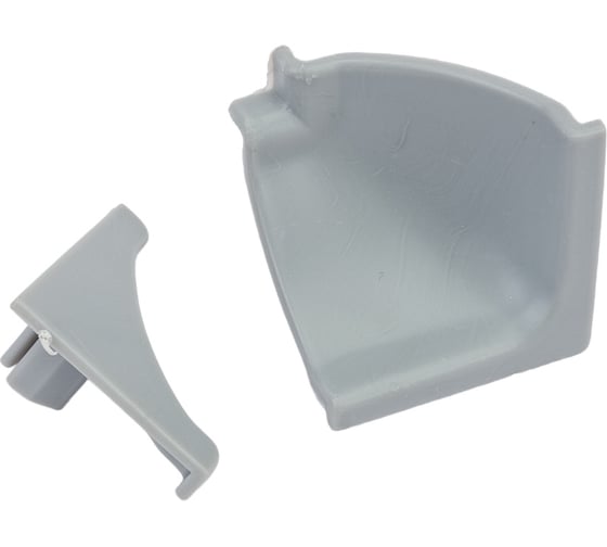 Изображение товара Фурнитура к плинтусу для столешниц Волшебная палочка вогнутый пвх 25x25 мм серый УТ000077839