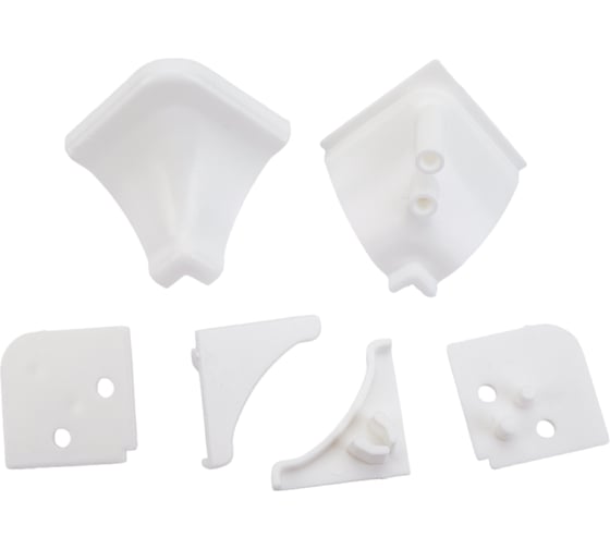 Изображение товара Фурнитура к плинтусу для столешниц Волшебная палочка вогнутый пвх 25x25 мм белый УТ000077840