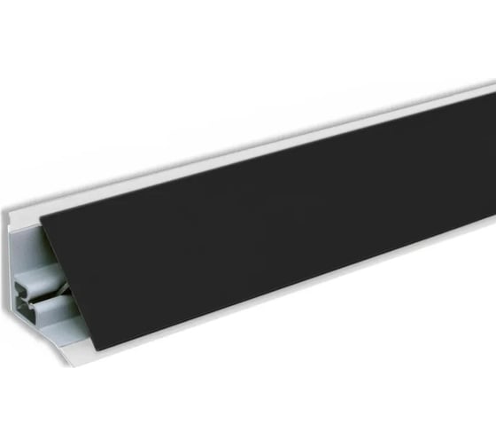 Изображение товара Плинтус для столешниц Волшебная палочка гладкий алюминий 25x25 мм 3.05 м черный УТ000077820