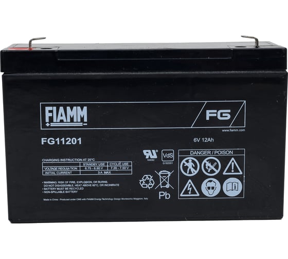 Изображение товара Батарея аккумуляторная 6 В, 12 Ач FIAMM FG11201