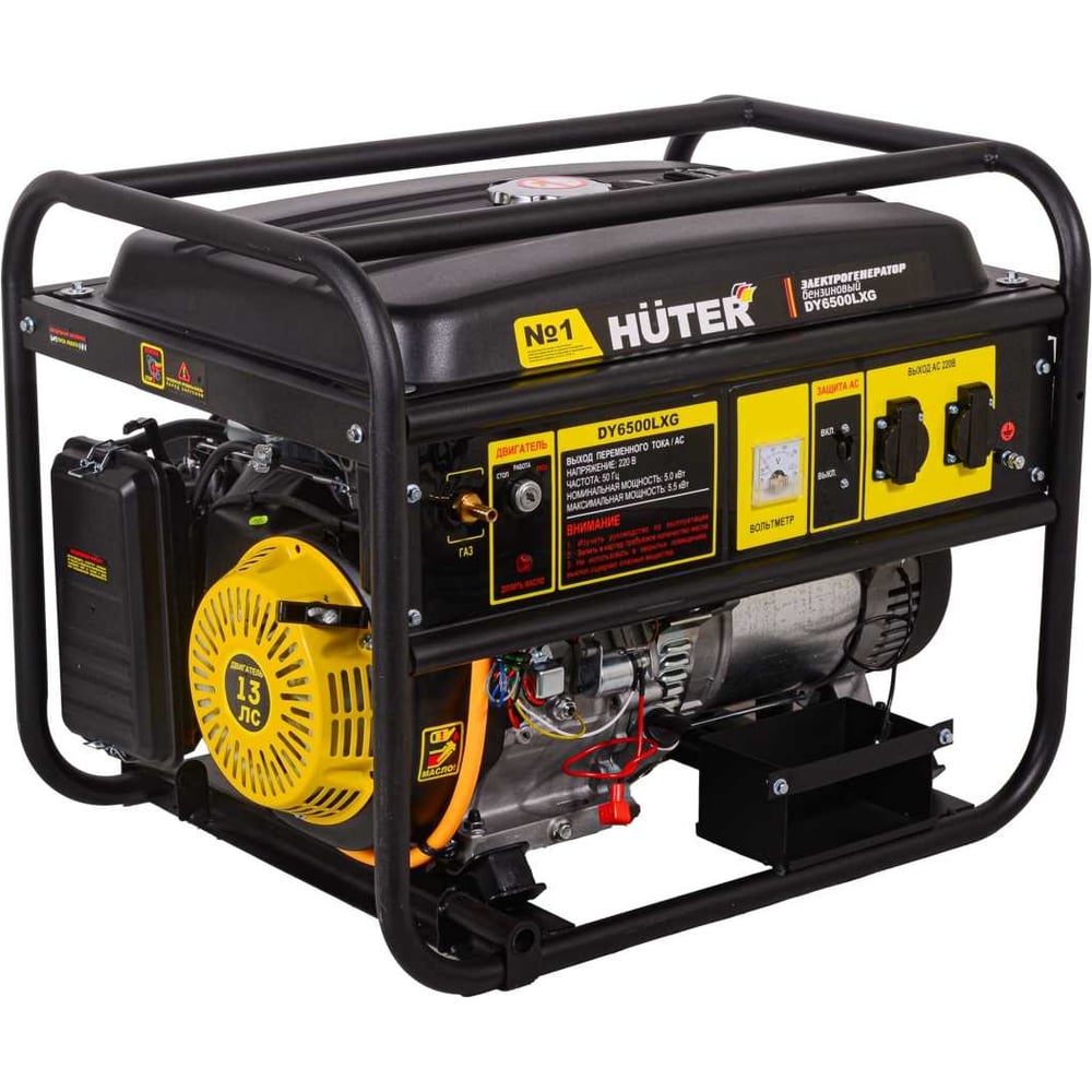 Изображение товара Электрогенератор Huter DY6500LXG 13 л.с. бензин/газ мобильный мощный Изображение товара Электрогенератор Huter DY6500LXG 13 л.с. бензин/газ мобильный мощный