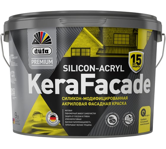 Изображение товара Водно-дисперсионная краска Dufa KeraFacade Premium база 1, 9 л М МП00-009928