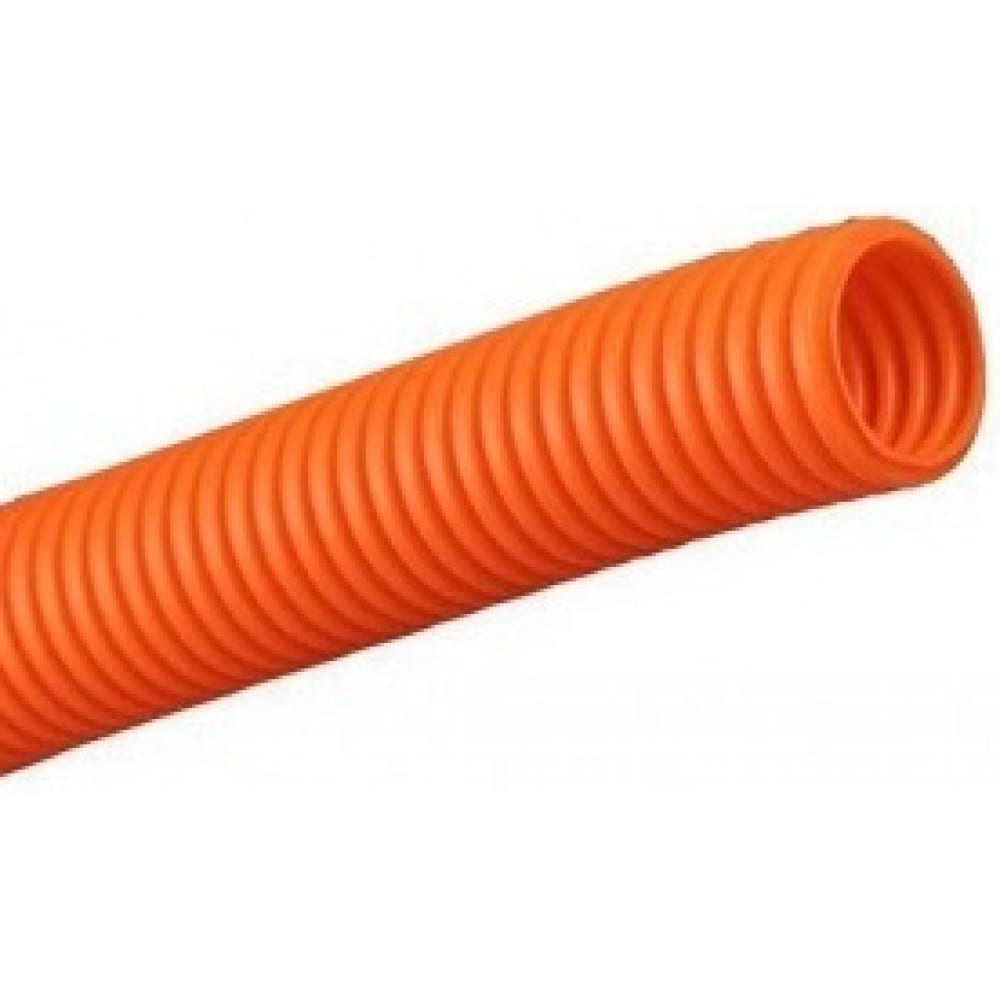 фото Гофрированная легкая оранжевая труба с зондом пнд d32 50м tdm sq0413-0014