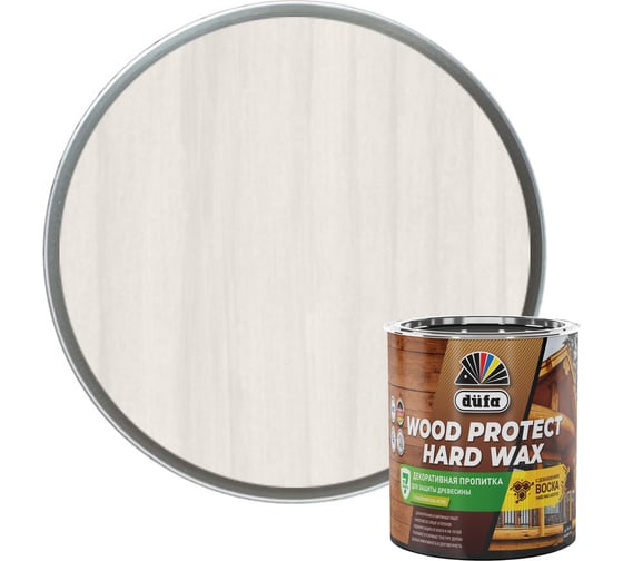 Изображение товара Пропитка Dufa WOOD PROTECT HARD WAX белоснежный, 0.75 л МП00-010445