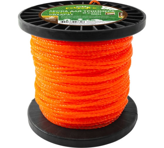 Изображение товара Леска для триммера Gold 2.4 мм, 100 м, витая звезда POLYAGRO 7704591