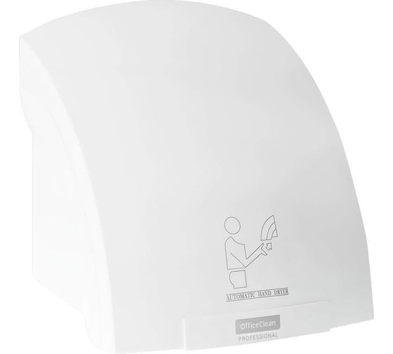 Изображение товара Электросушитель для рук OfficeClean professional 2000 вт, сенсорный, белый, abs-пластик 314587