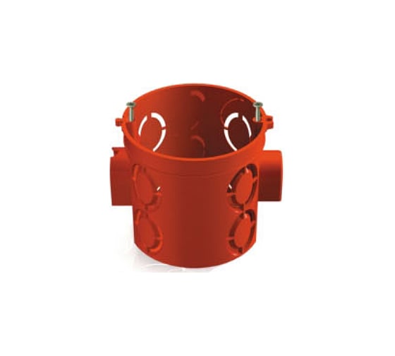 Изображение товара Коробка распределительная TDM ELECTRIC D68х62мм, углубленная, саморезы, стыковочные узлы, красная, IP20 упаковка 200 штук SQ1402-1106