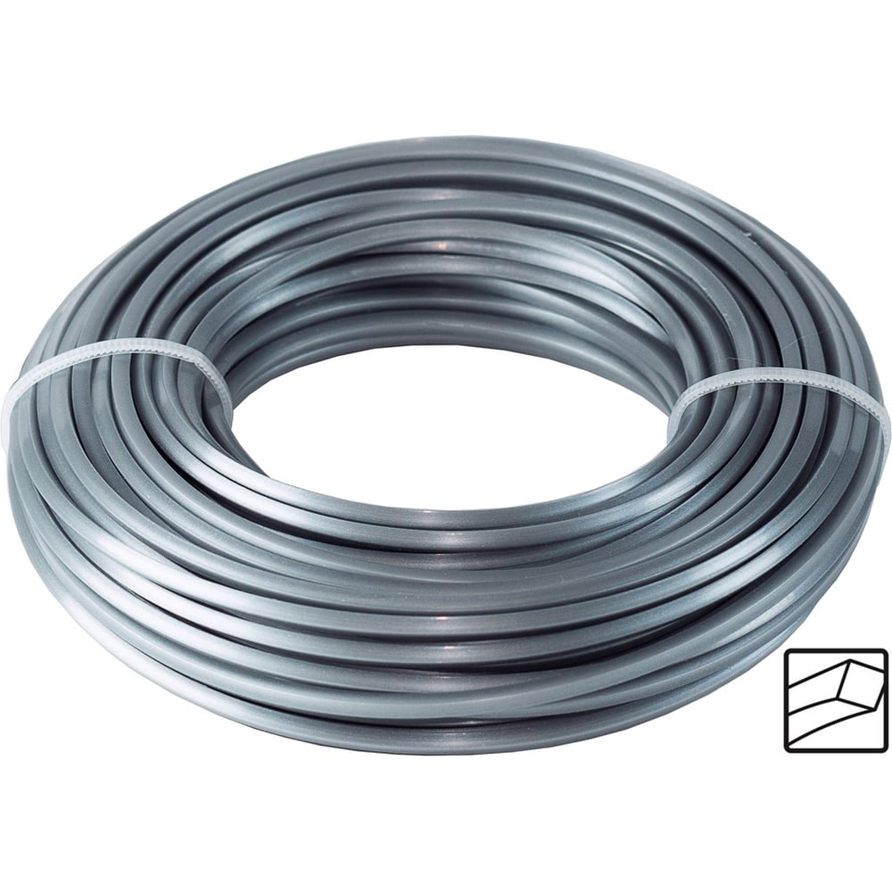 Изображение товара Леска для триммера POLYAGRO 3 мм 15 м квадратная алюминиевая