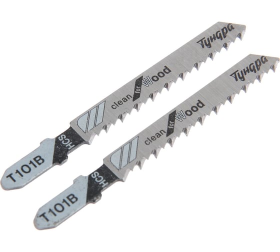 Изображение товара Пилки для лобзиков по дереву, прямой рез, HCS, 50/75x2.5 мм, 2 шт ТУНДРА 7347459