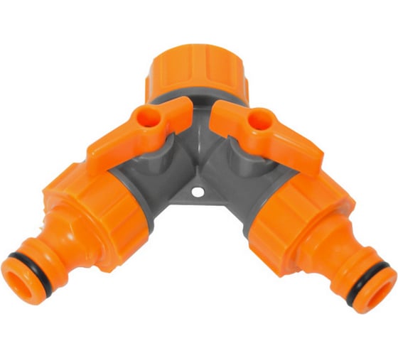 Изображение товара Разветвитель на 2 водные линии, регулируемый для шланга 3/4" POLYAGRO 7575365